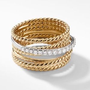 18k Yellow Gold David Yurman Crossover Ring